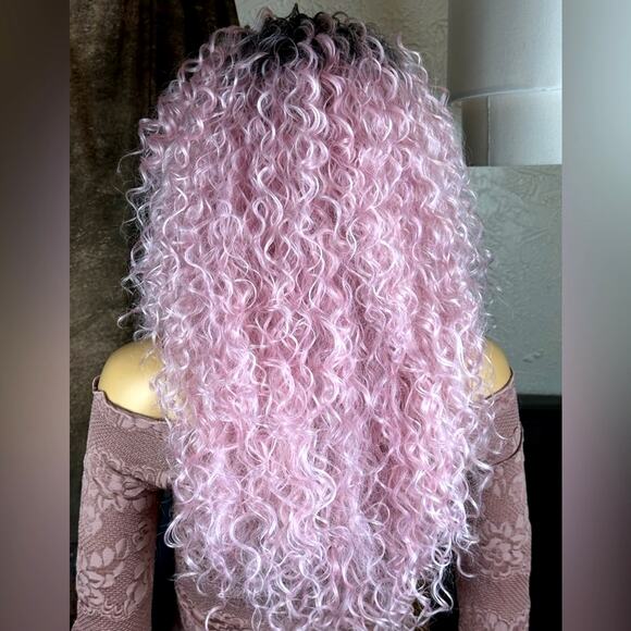Long Kinky Curly Lace Front Wig - Picture 2 of 9